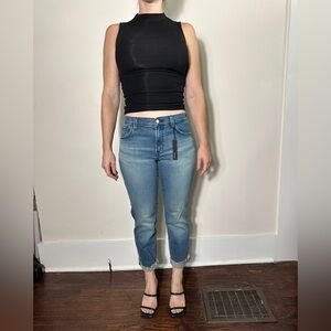 J Brand Adele Mid-Rise Straight Ankle Jeans in Eco Wash Size 28 NWT